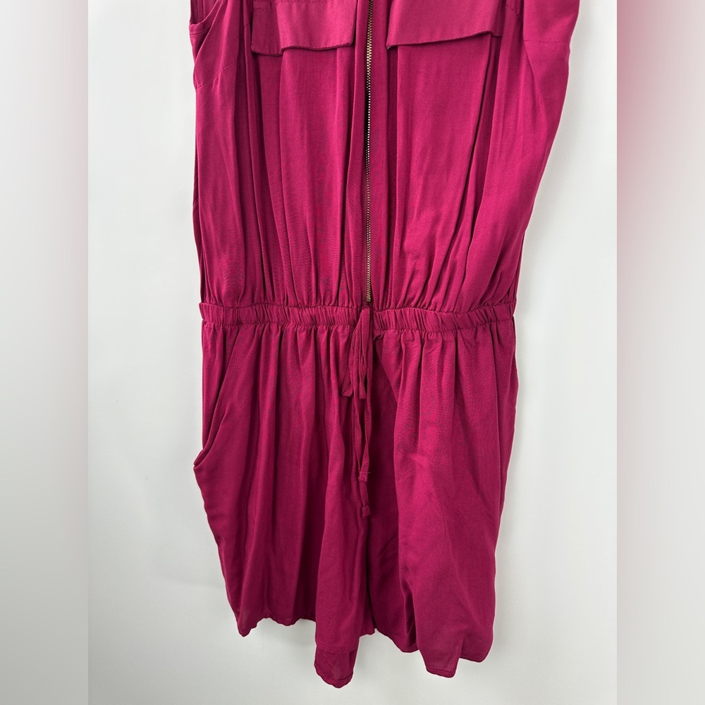 ✨2/$20 Rue21 Challis Zipped Romper Plus Size 1X Rue 21 Lightweight Pockets Zip - Picture 4 of 6